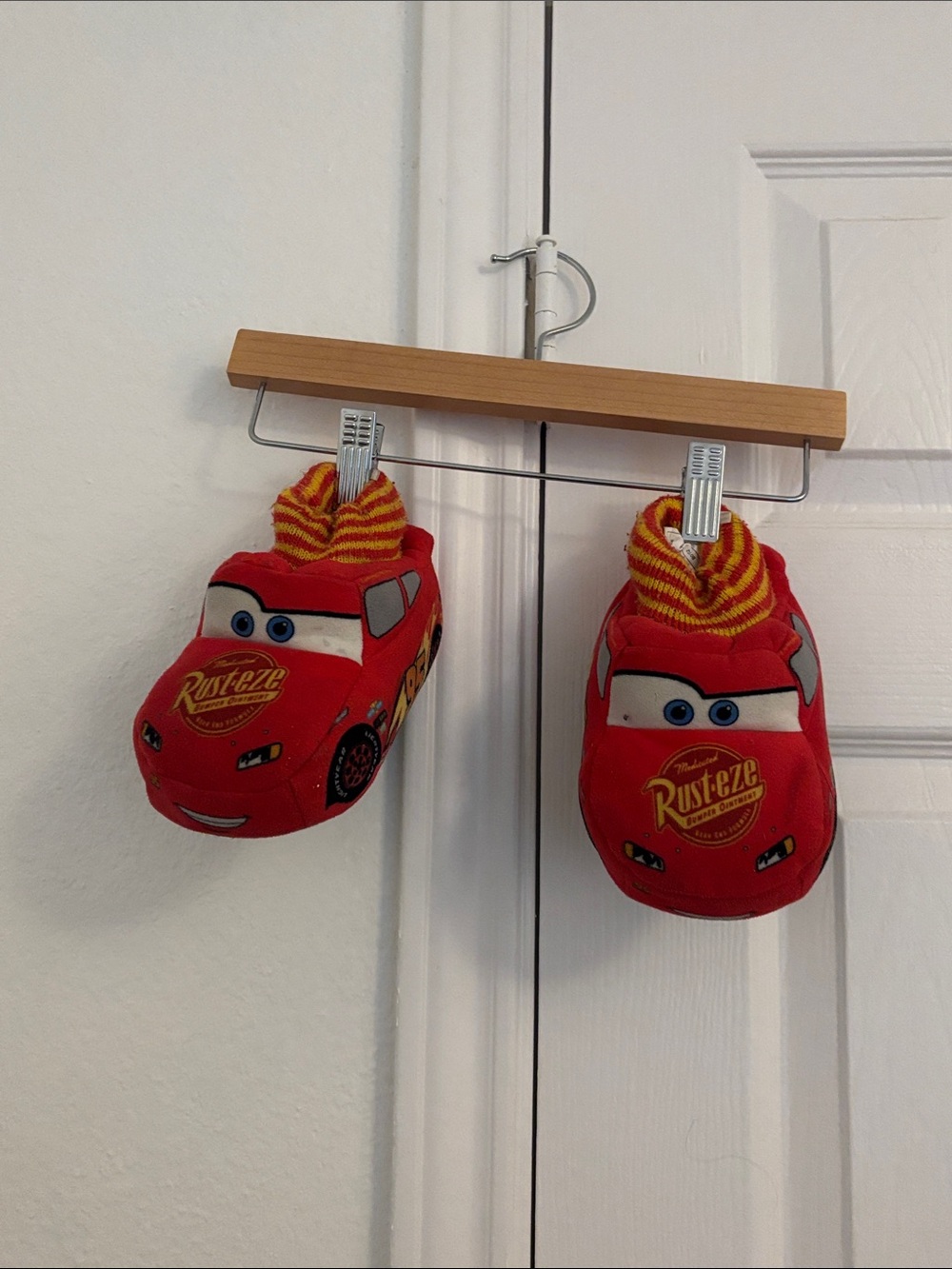Lightning McQueen Plush Car Slippers - Red Kids Stuffed Slippers